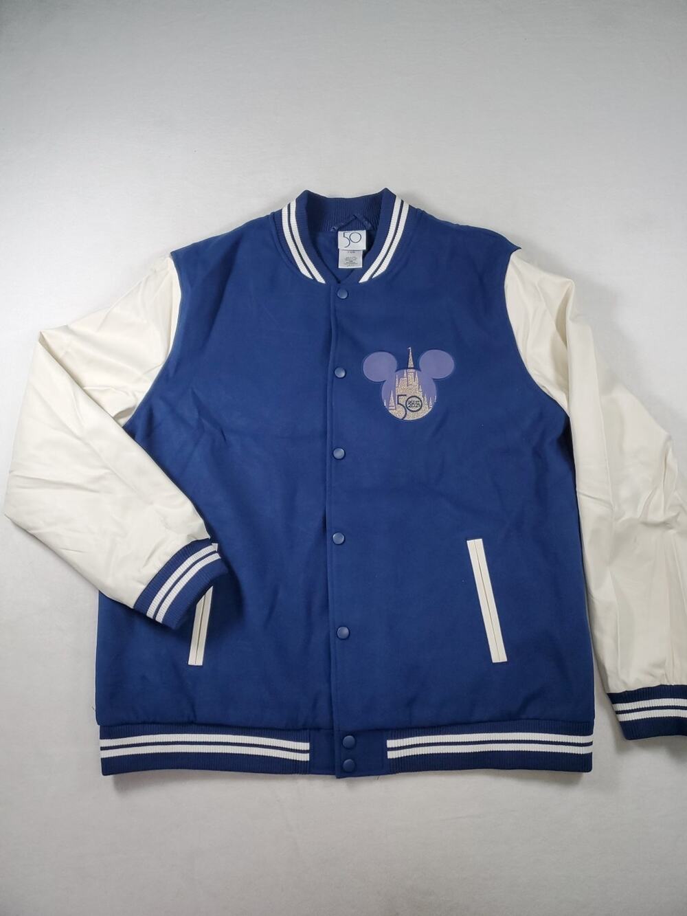 Walt Disney World 50th Anniversary October 1st Limited Varsity Jacket Sz XL